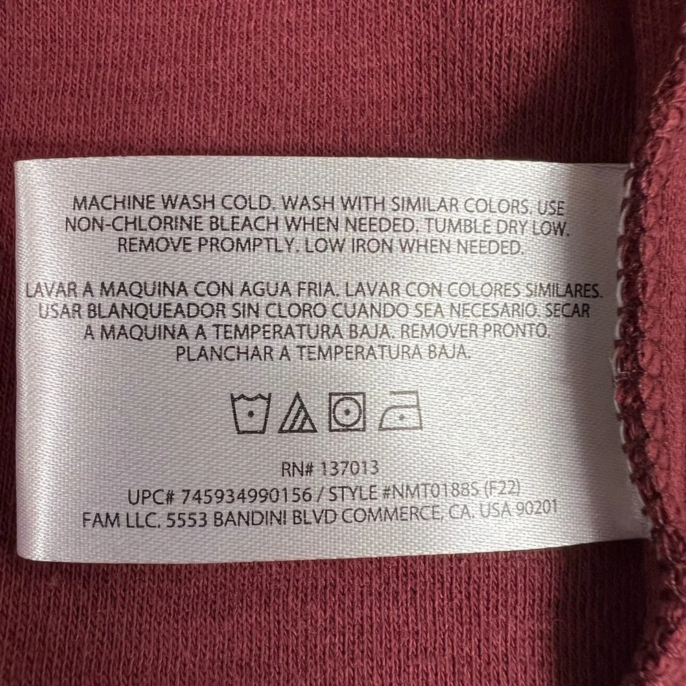 BANANA Republic Men's Double Knit Long Sleeve Crewneck Shirt - Burgandy - S